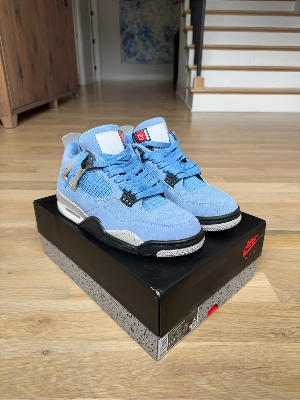 Retro Jordan 4s University Blue